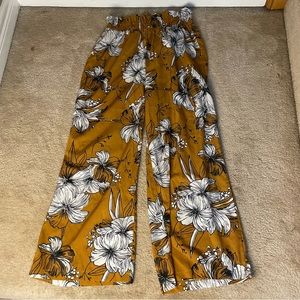 Flowy Floral Pants - Extra Large
